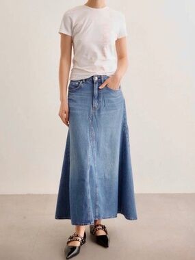 Rag & bone Flared Denim Skirt